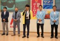 セレモニーで謝辞を述べる志田青年部部会長