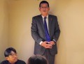 懇親会で挨拶するＪＵ長崎の東理事長