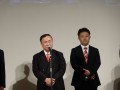 土屋正巳会長（左）と大典社長（右）