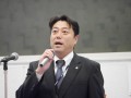 出口流通委員長が今年１年の愛顧に感謝の言葉を述べた