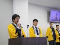 室田青年部会長が会員への感謝の言葉を述べた