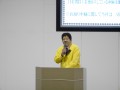 洲之内会場長が会員への感謝の言葉を述べた