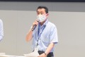 イベント説明とコロナウイルス感染対策について説明を行なう大谷会場長