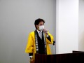 ＪＵ広島の室田青年部会長が感謝の言葉を述べた