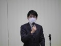 北口社長が会員への感謝の言葉を述べた