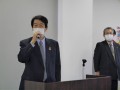 安部理事長が感謝の言葉を述べた